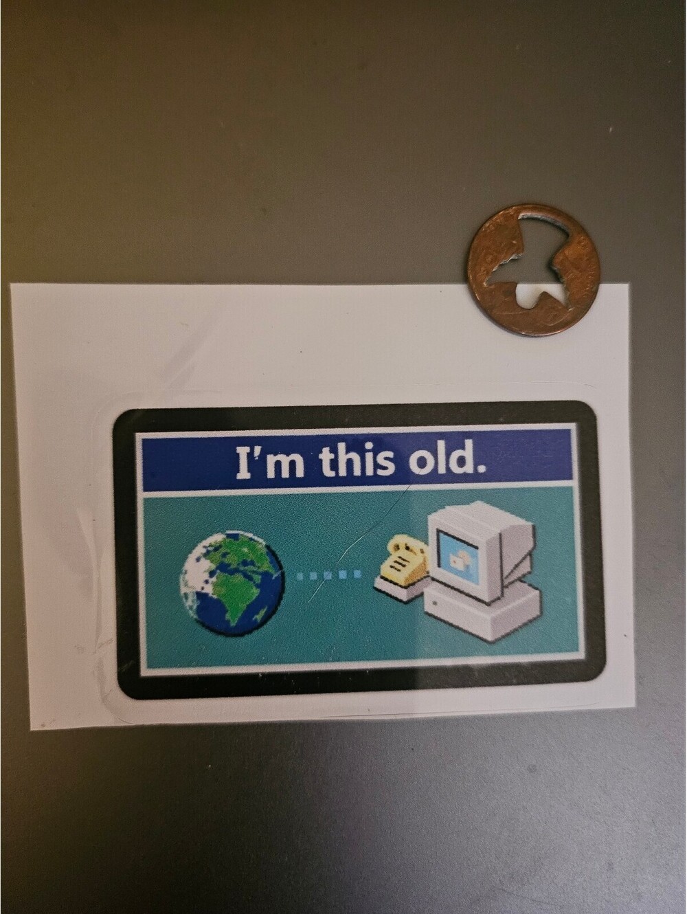 Funny This old dial up popup Window/laptop/water bottle Vinyl Decal Sticker NEW
